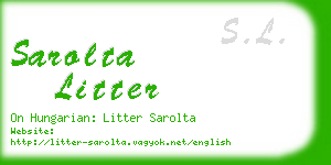 sarolta litter business card
